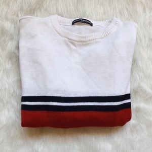 Brandy Melville Red, White, and Navy Sweater